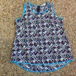 Daniel Rainn Retro Geometric Pattern Colorful Tank 1X